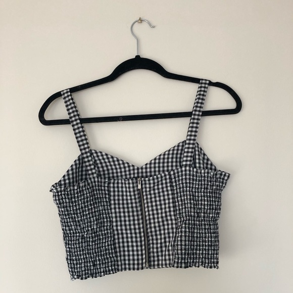 Bershka Gingham Crop Top - Picture 2 of 3